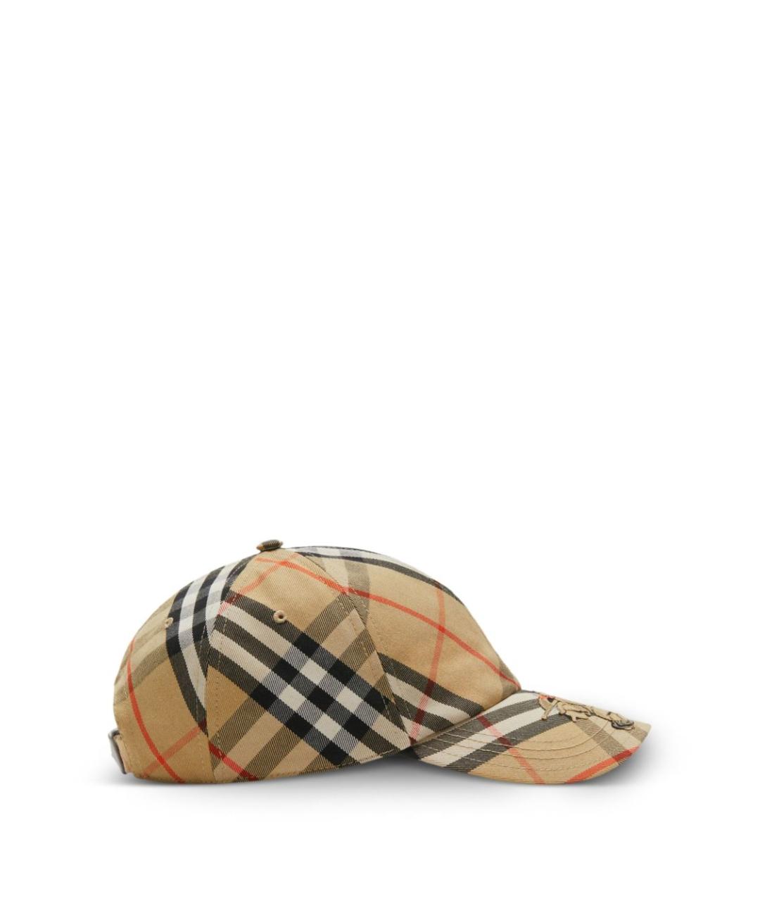 BURBERRY Бежевая синтетическая кепка/бейсболка, фото 3