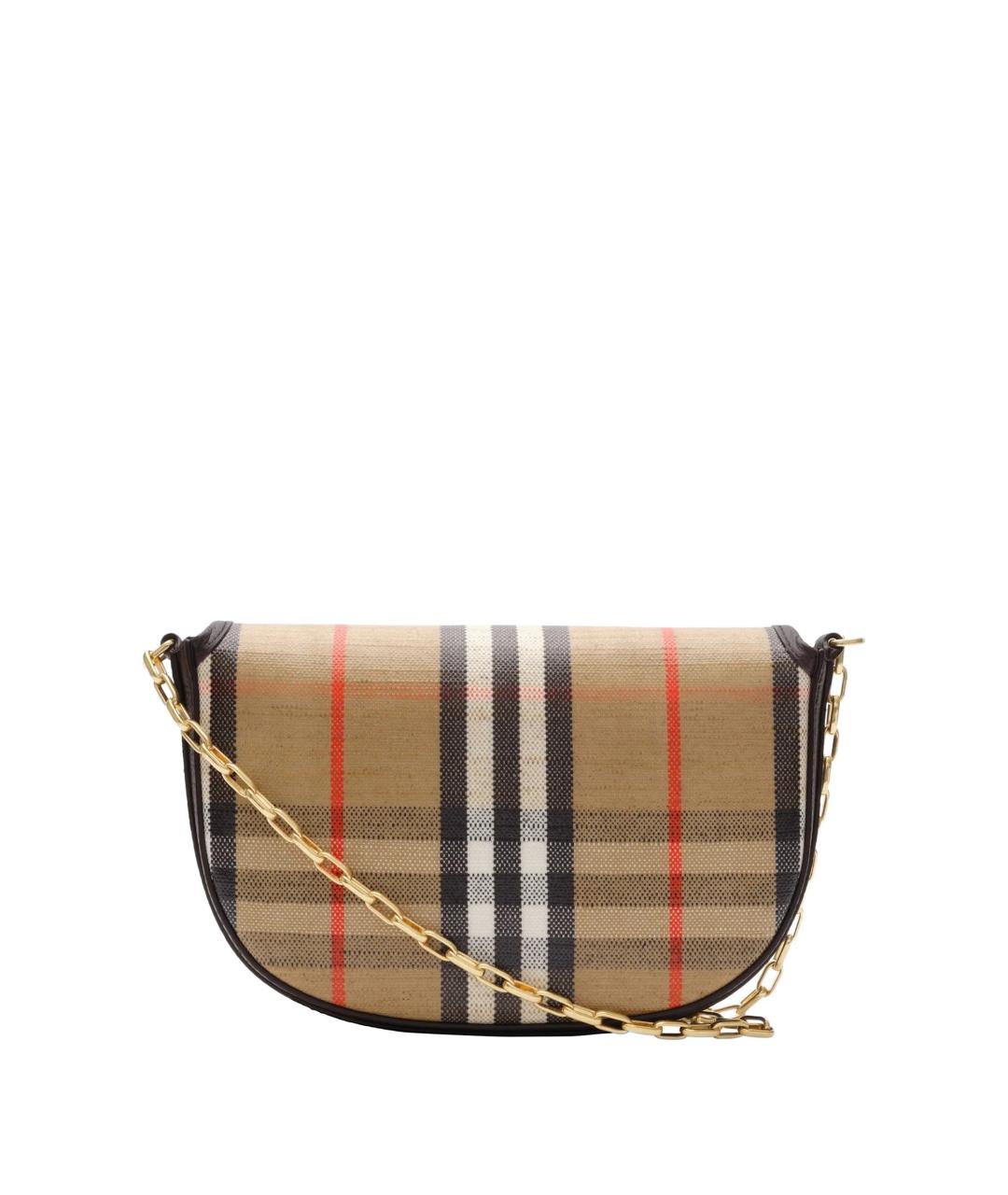 BURBERRY Бежевая сумка через плечо из канвы, фото 3