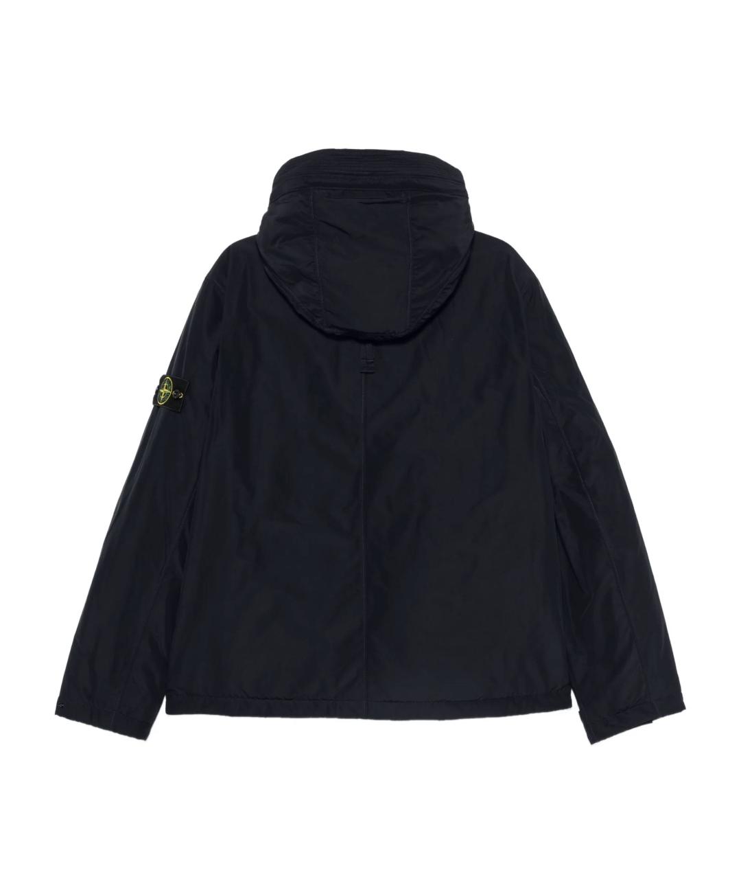 STONE ISLAND Темно-синяя полиэстеровая куртка, фото 3
