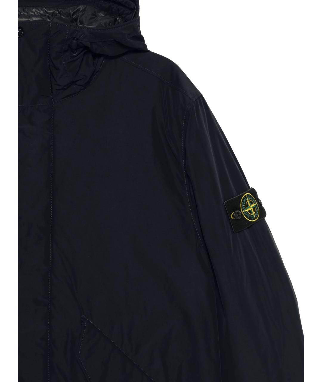 STONE ISLAND Темно-синяя полиэстеровая куртка, фото 2