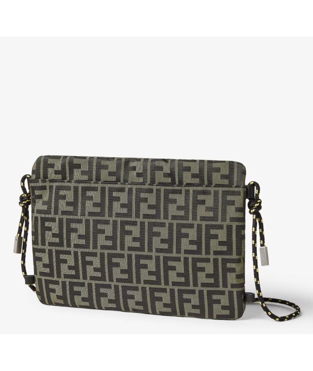 FENDI Коричневая тканевая сумка на плечо, фото 2