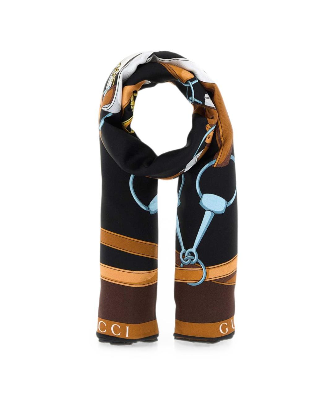GUCCI Мульти шелковый шарф, фото 1