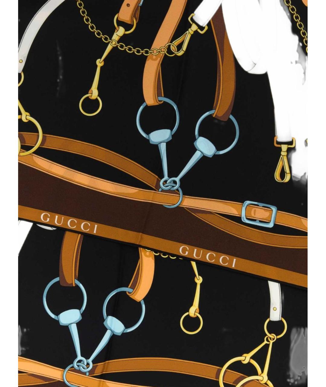 GUCCI Мульти шелковый шарф, фото 3