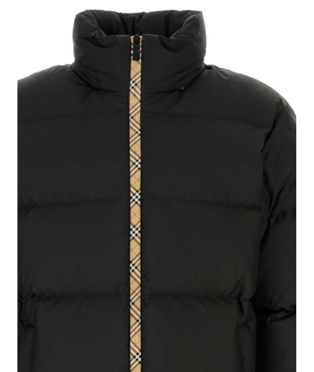 BURBERRY Черный полиэстеровый пуховик, фото 2