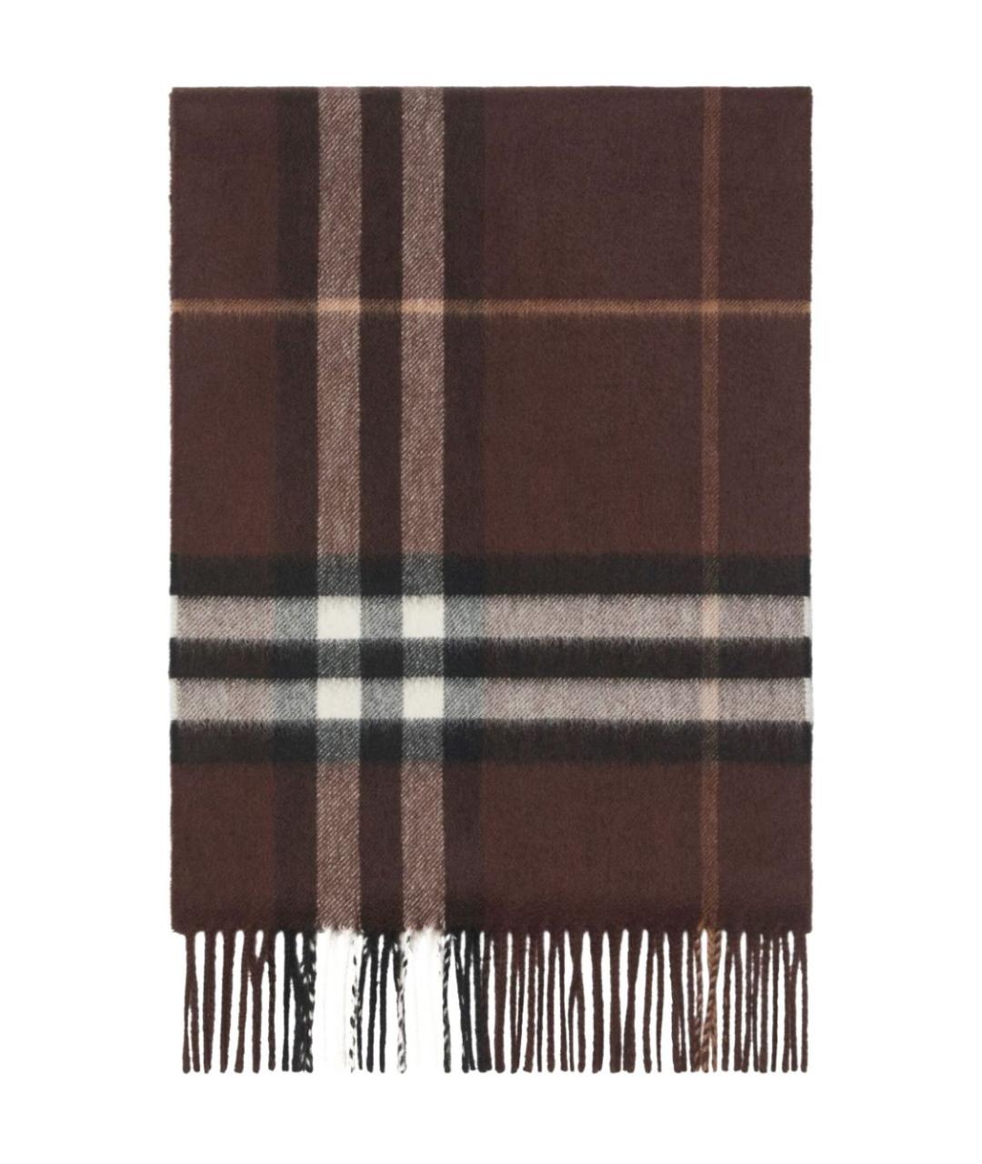 BURBERRY Коричневый кашемировый шарф, фото 2