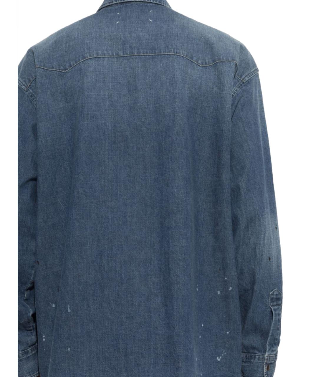 MAISON MARGIELA Синяя хлопковая рубашка, фото 3