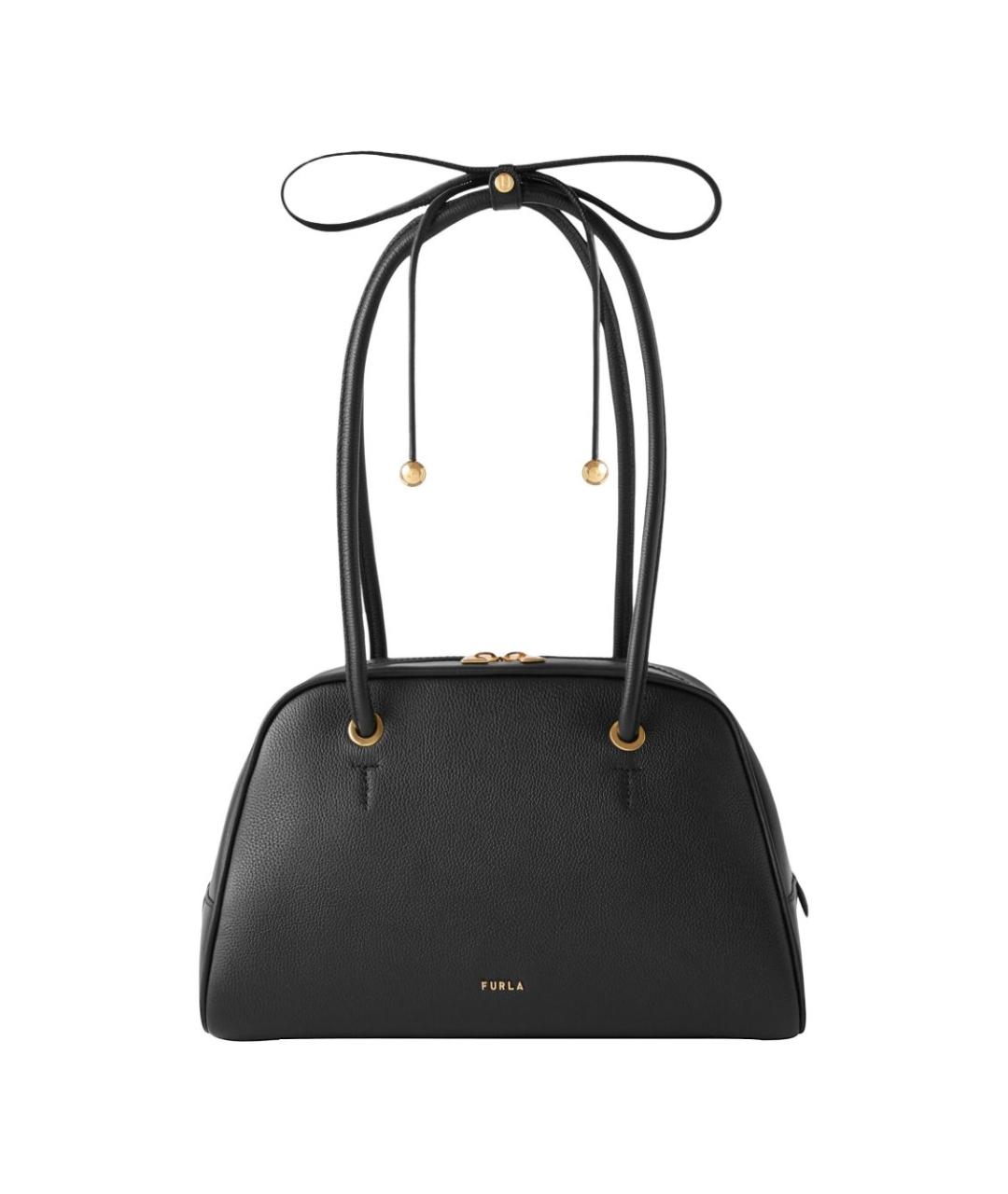 FURLA Черная кожаная сумка через плечо, фото 1