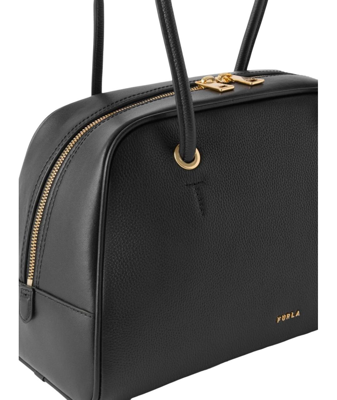 FURLA Черная кожаная сумка через плечо, фото 3