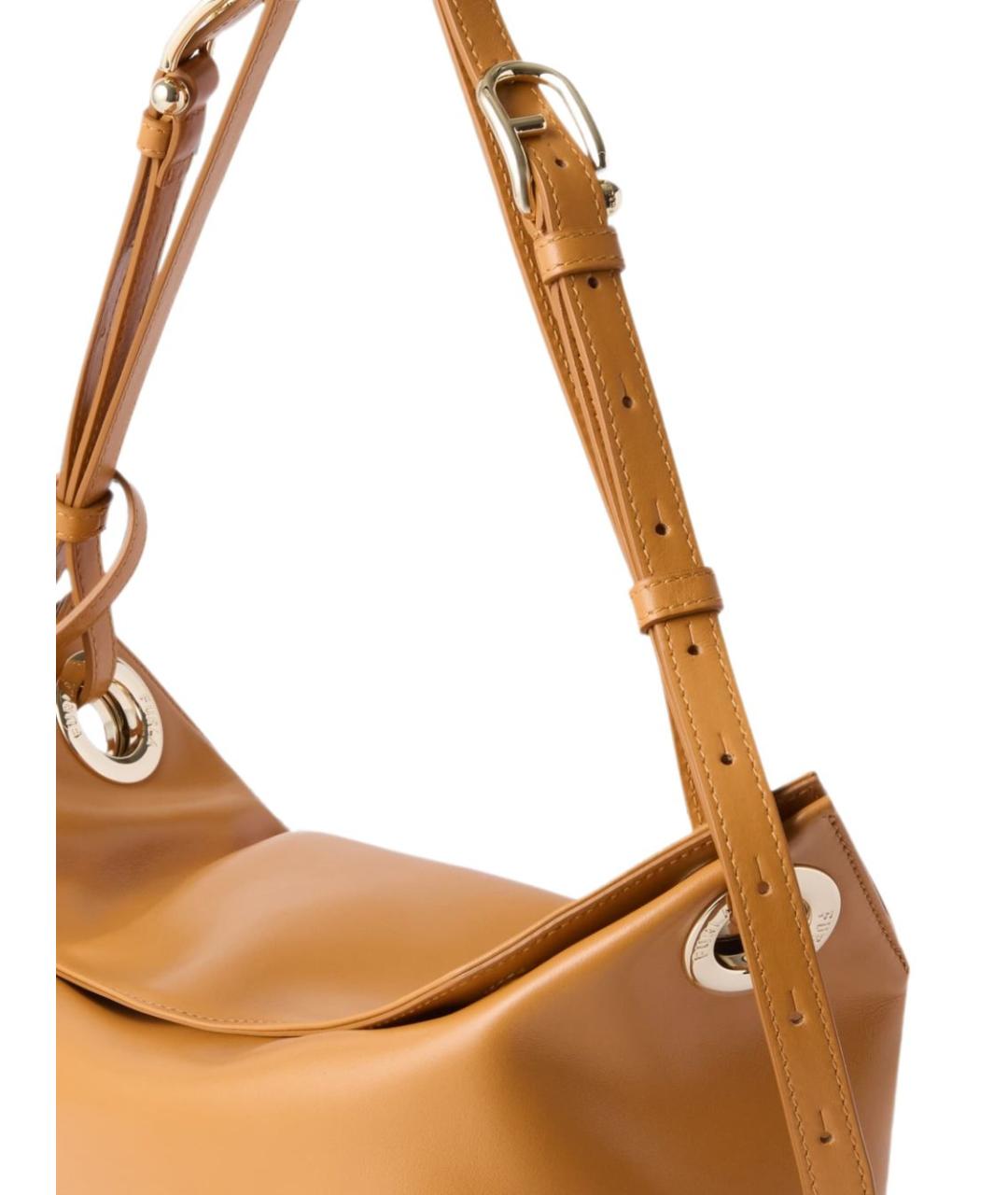 FURLA Коричневая кожаная сумка через плечо, фото 3