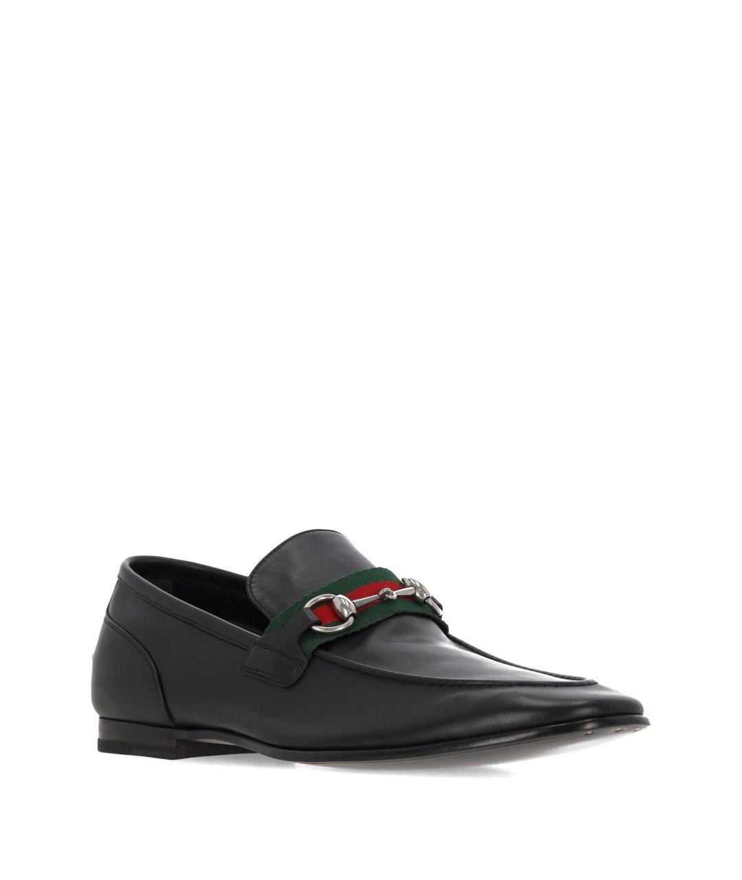 GUCCI Черные кожаные лоферы, фото 2