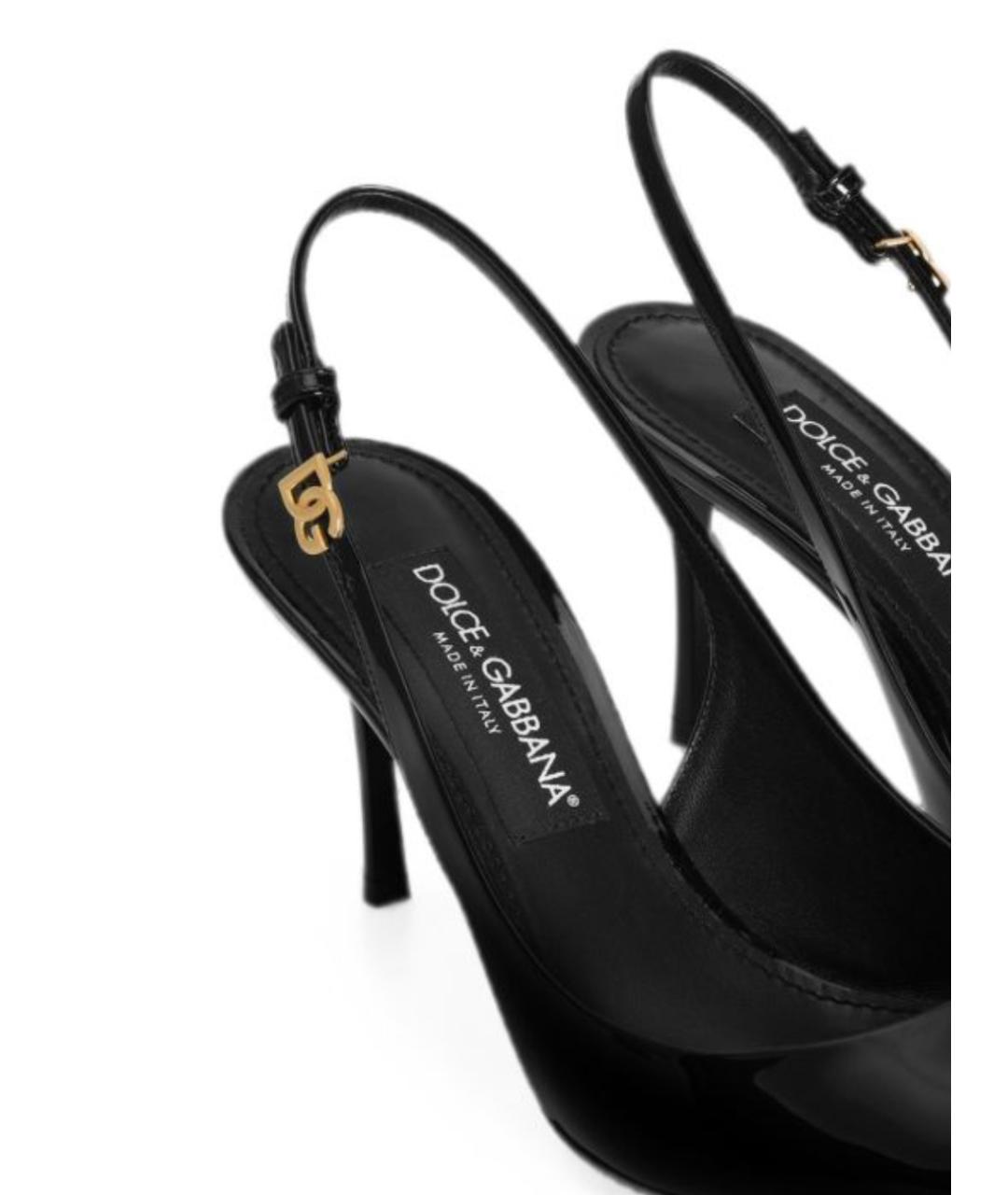 DOLCE&GABBANA Черные туфли из лакированной кожи, фото 4