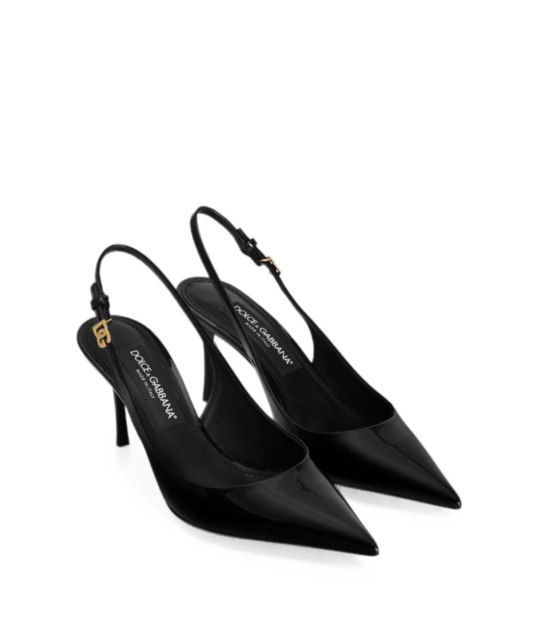 DOLCE&GABBANA Черные туфли из лакированной кожи, фото 2