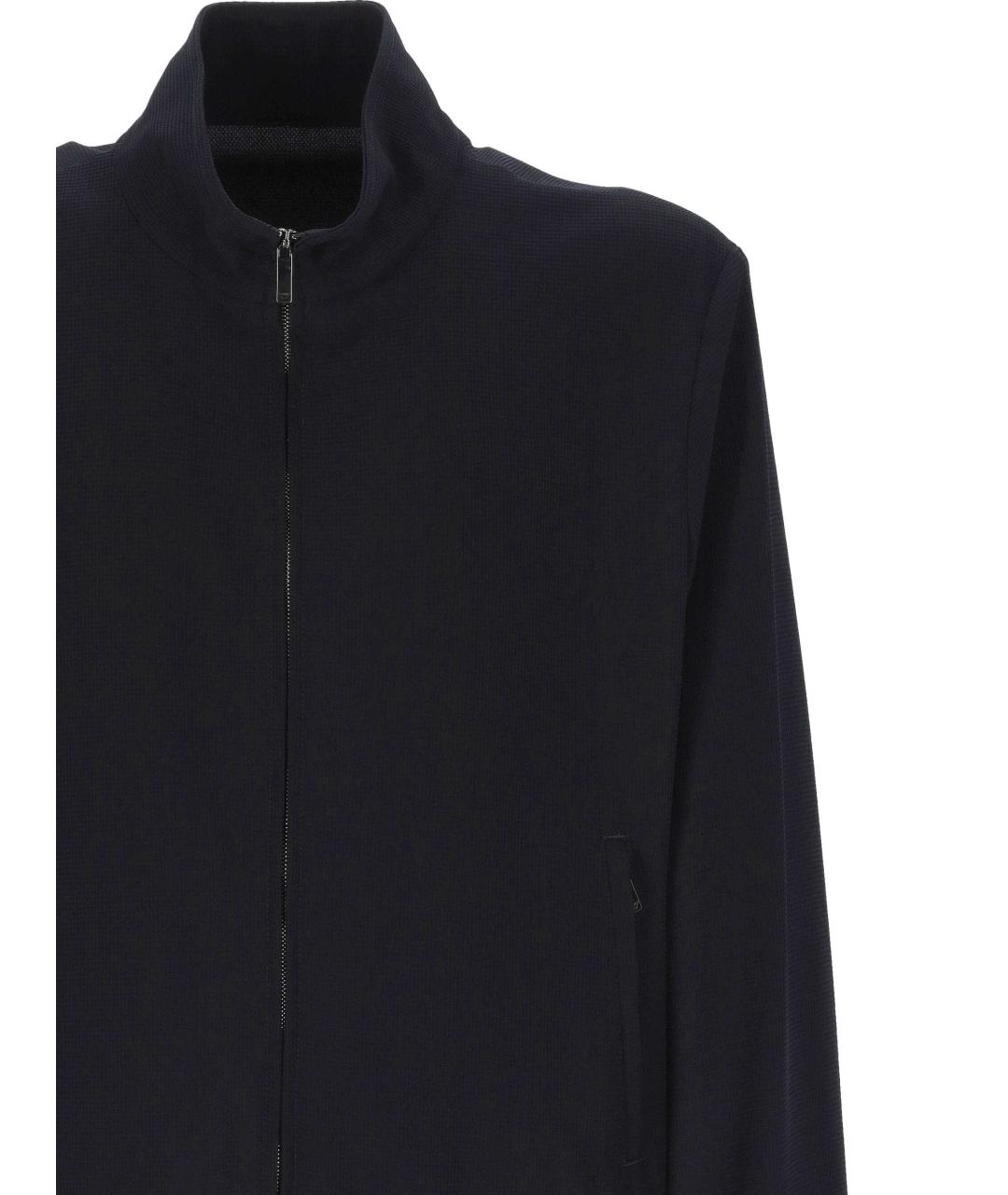 EMPORIO ARMANI Антрацитовая хлопко-эластановая куртка, фото 2