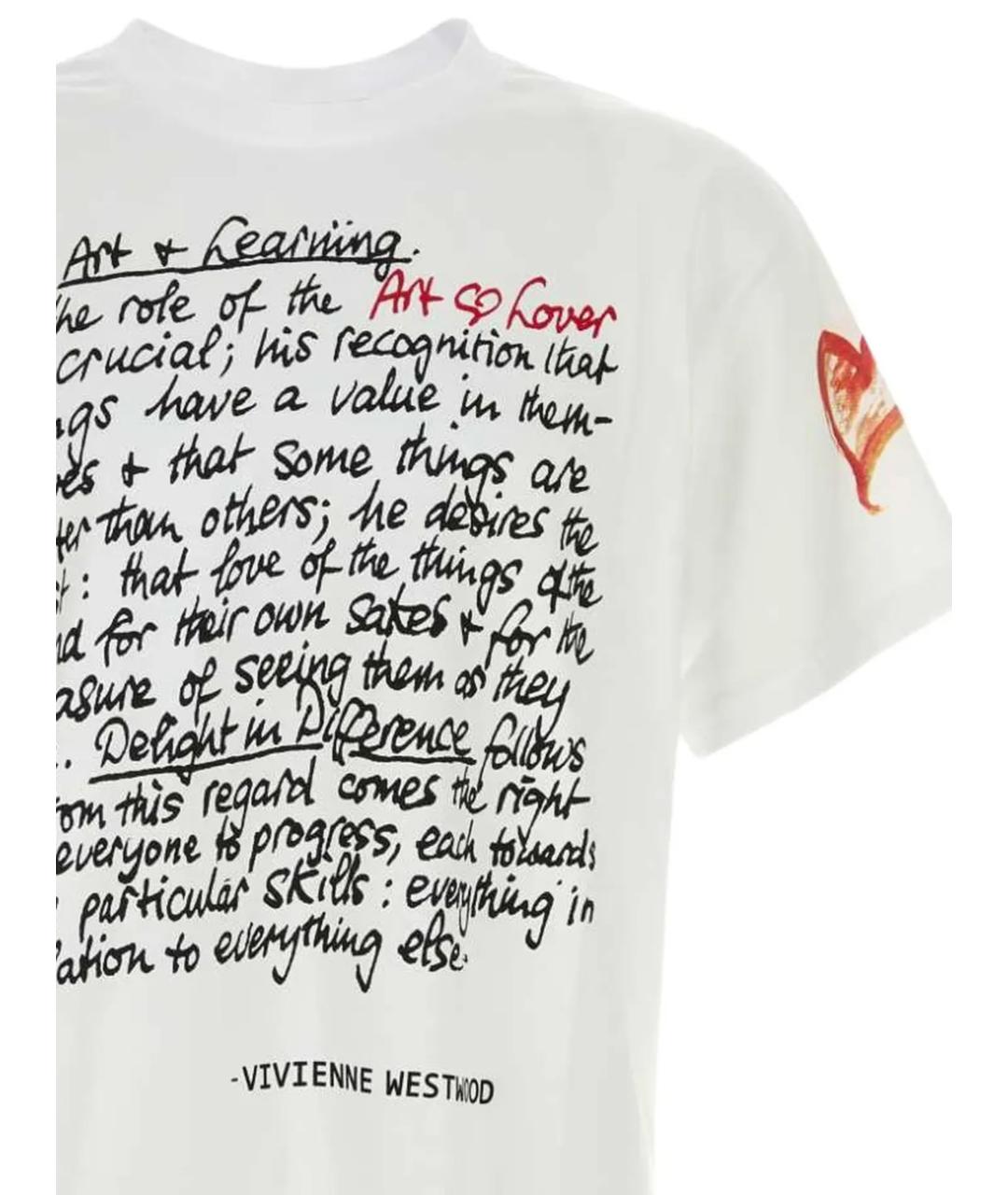 VIVIENNE WESTWOOD Белая хлопковая футболка, фото 2