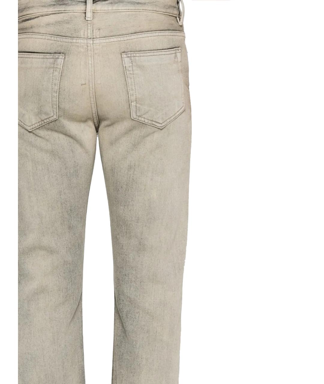 RICK OWENS DRKSHDW Серые хлопковые прямые джинсы, фото 3