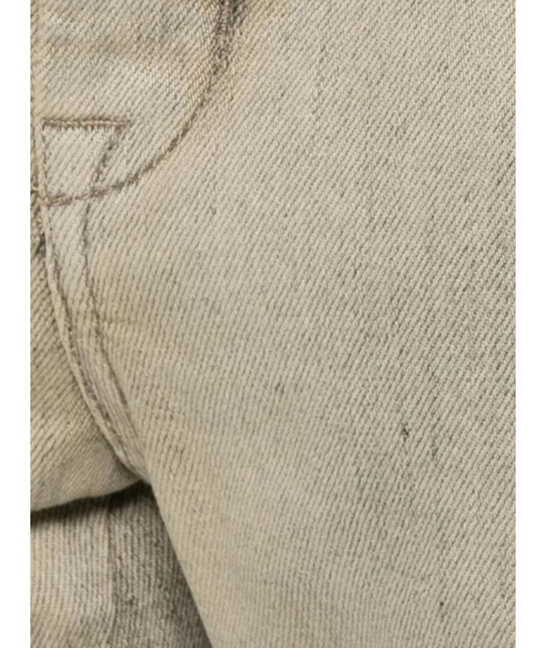 RICK OWENS DRKSHDW Серые хлопковые прямые джинсы, фото 2