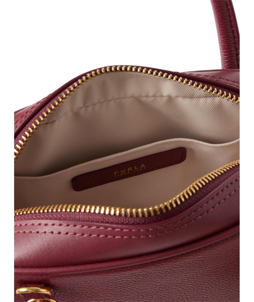 FURLA Красная кожаная сумка через плечо, фото 4