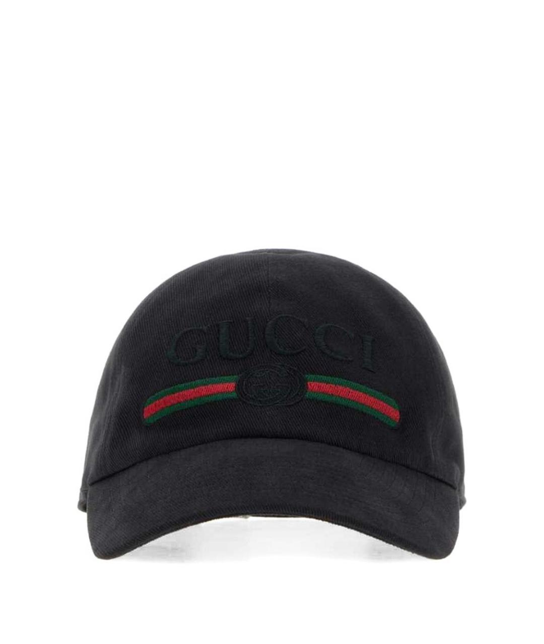 GUCCI Черная хлопковая кепка, фото 1