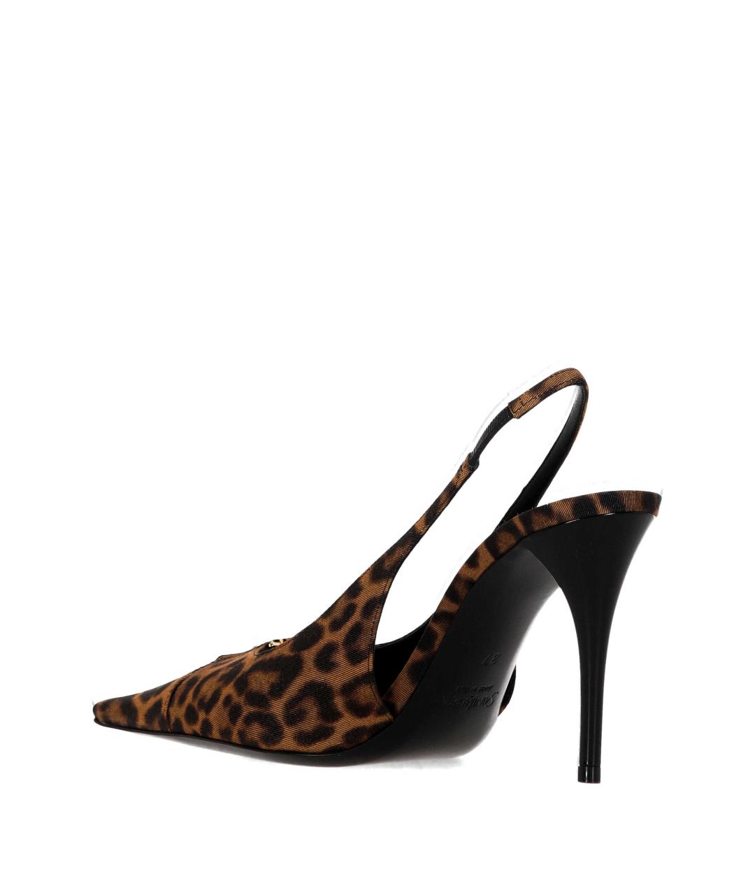 SAINT LAURENT Мульти текстильные туфли, фото 3