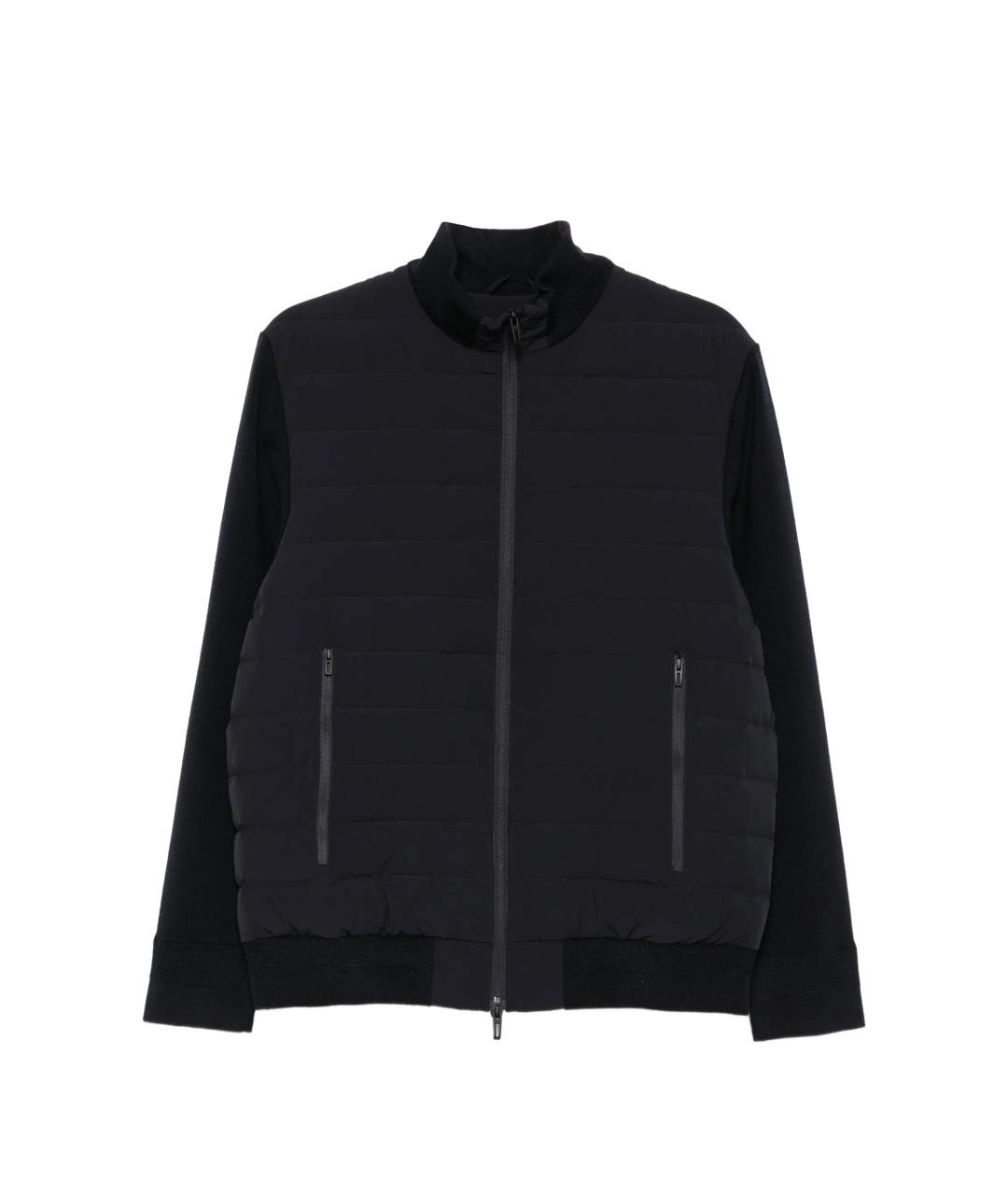EMPORIO ARMANI Темно-синяя шерстяная куртка, фото 1