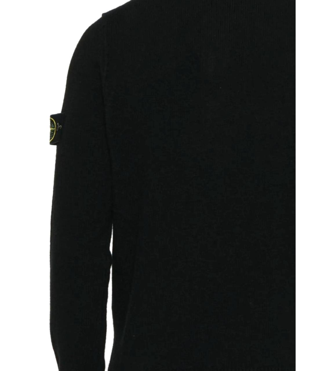 STONE ISLAND Черный шерстяной джемпер / свитер, фото 3
