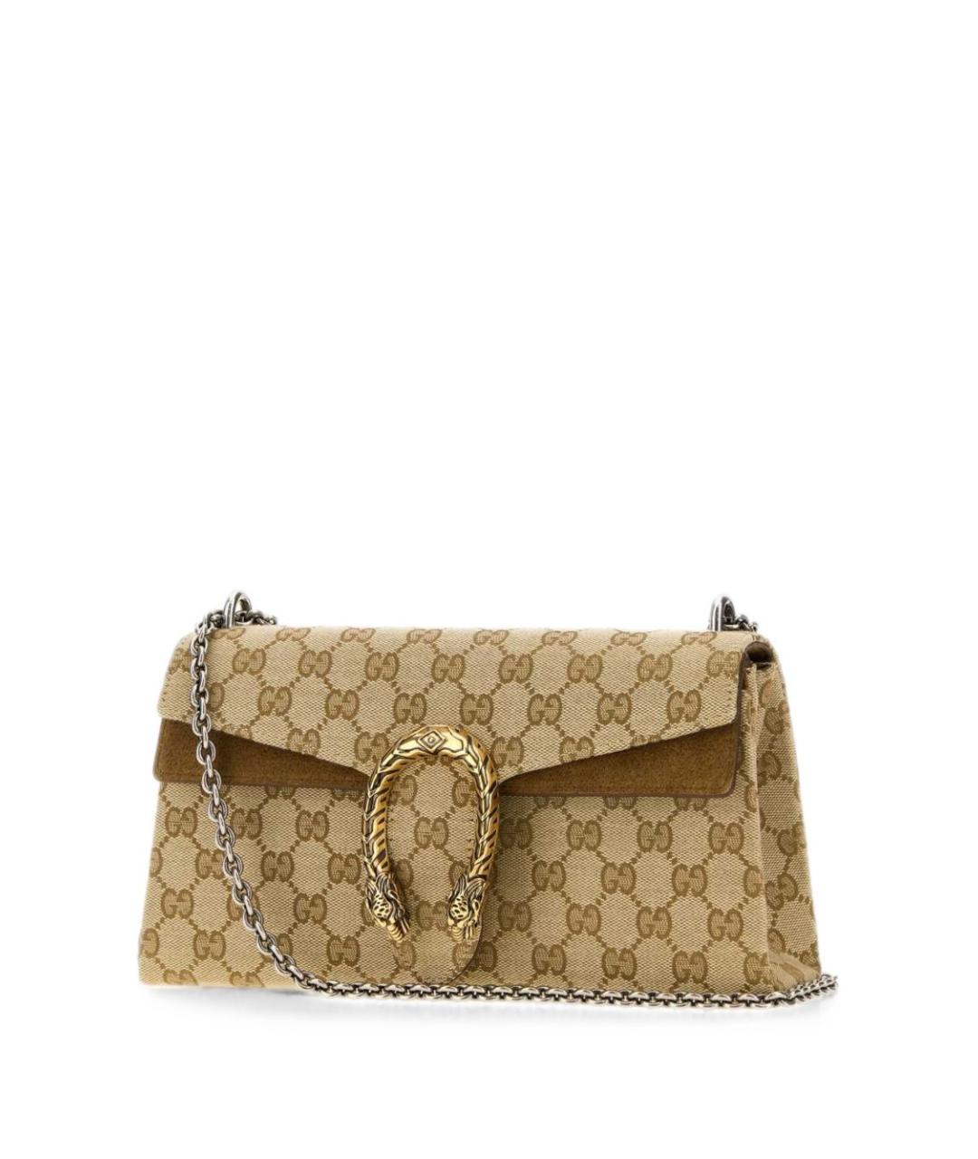 GUCCI Бежевая тканевая сумка через плечо, фото 2