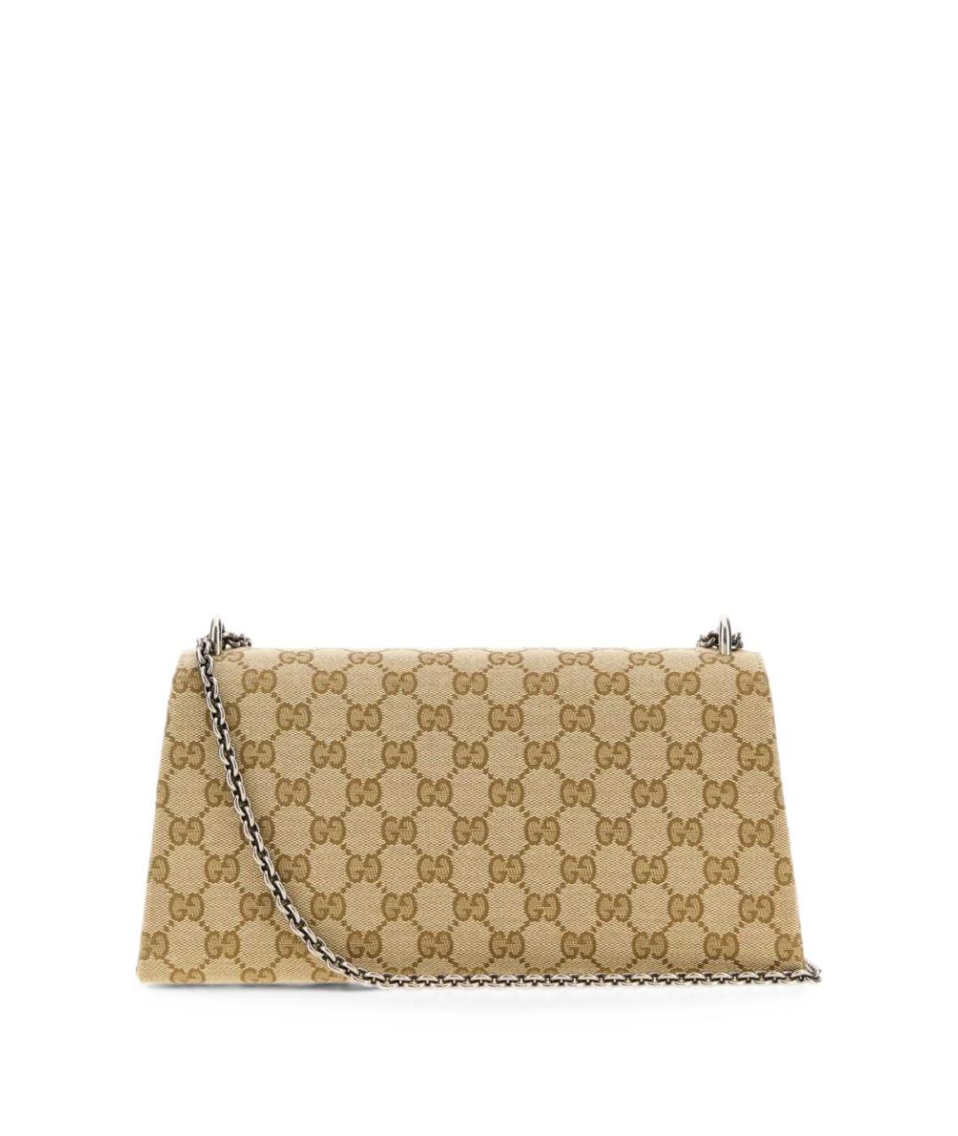 GUCCI Бежевая тканевая сумка через плечо, фото 3