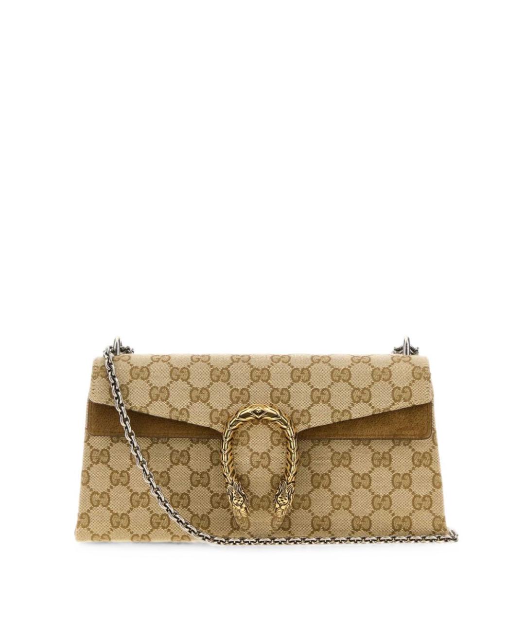 GUCCI Бежевая тканевая сумка через плечо, фото 1