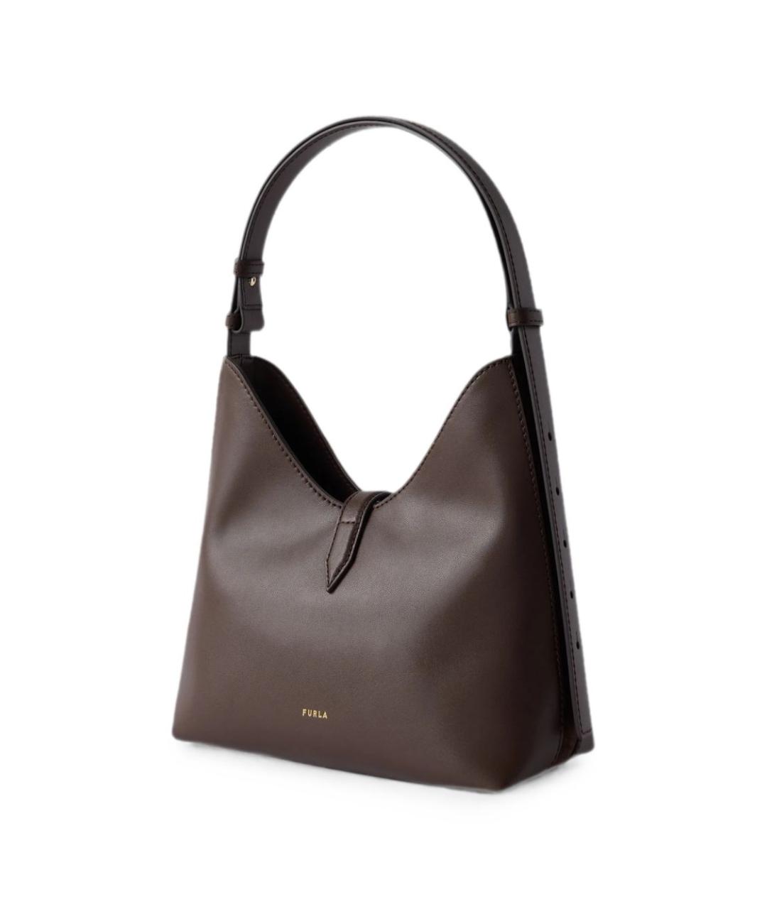 FURLA Коричневая кожаная сумка тоут, фото 2
