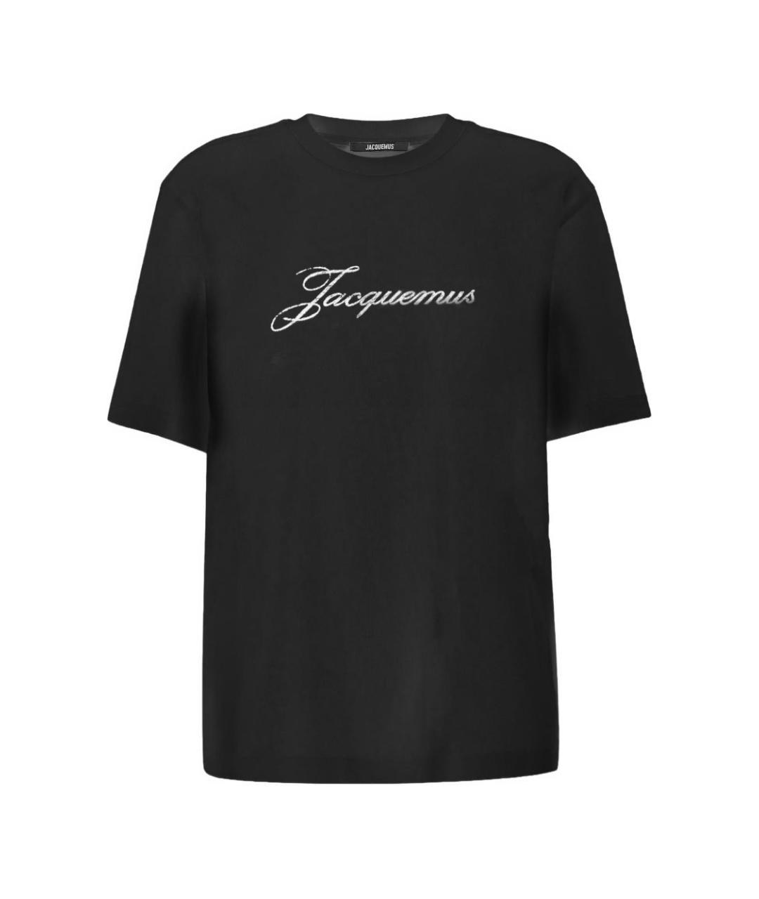 JACQUEMUS Черная хлопковая футболка, фото 1