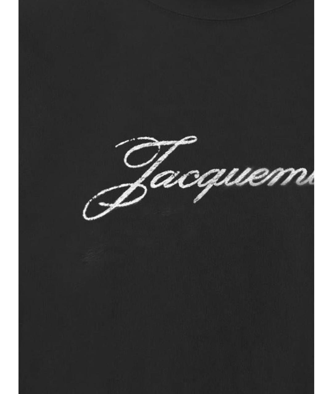 JACQUEMUS Черная хлопковая футболка, фото 2