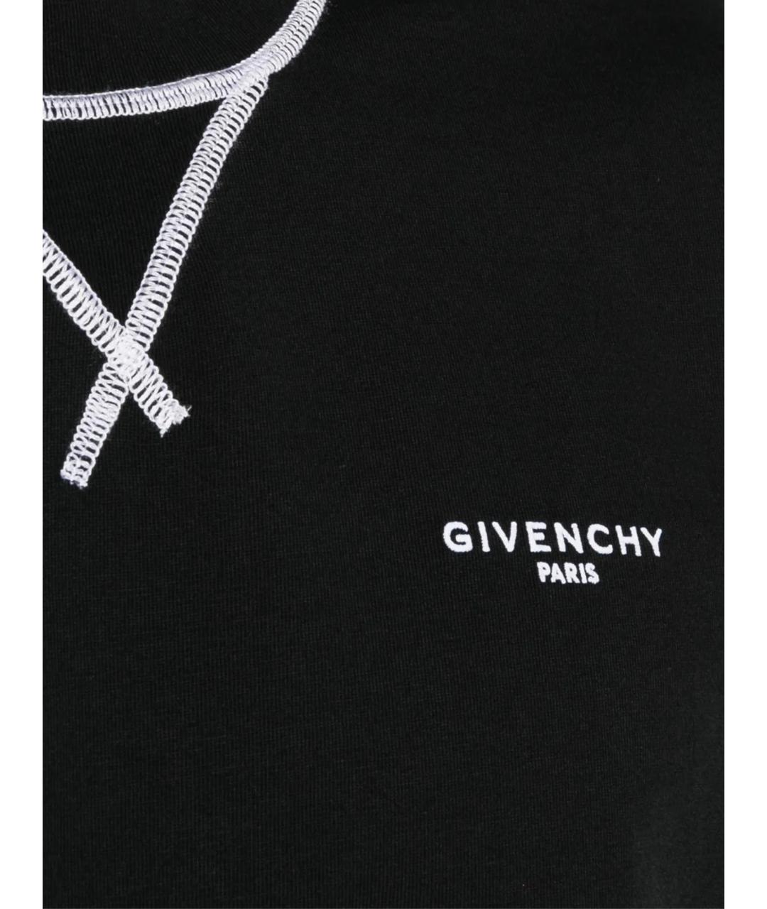 GIVENCHY Черная хлопковая футболка, фото 2