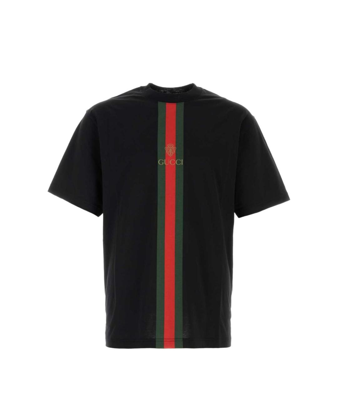 GUCCI Черная хлопковая футболка, фото 1