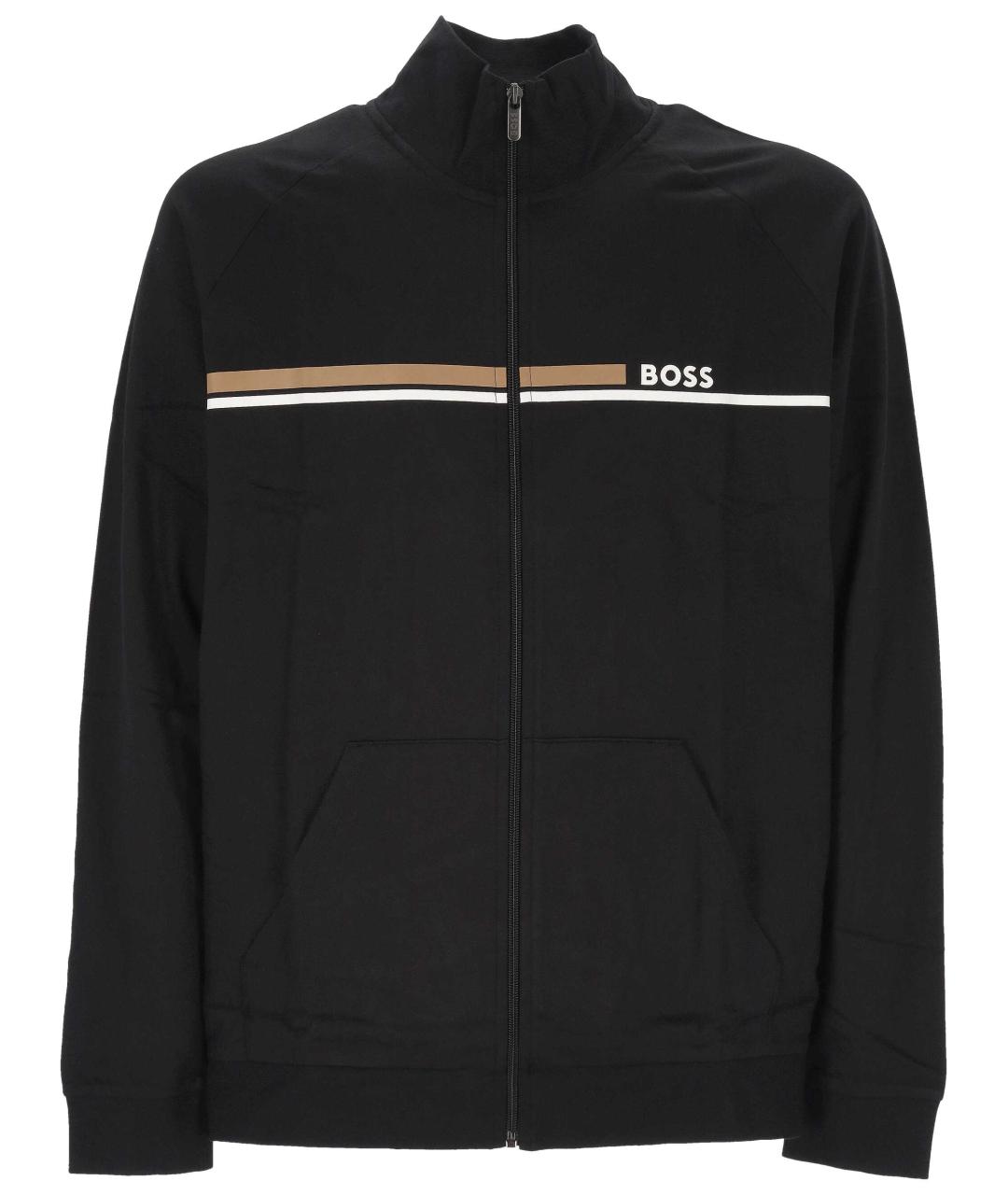 HUGO BOSS Черная хлопковая спортивная куртка, фото 1