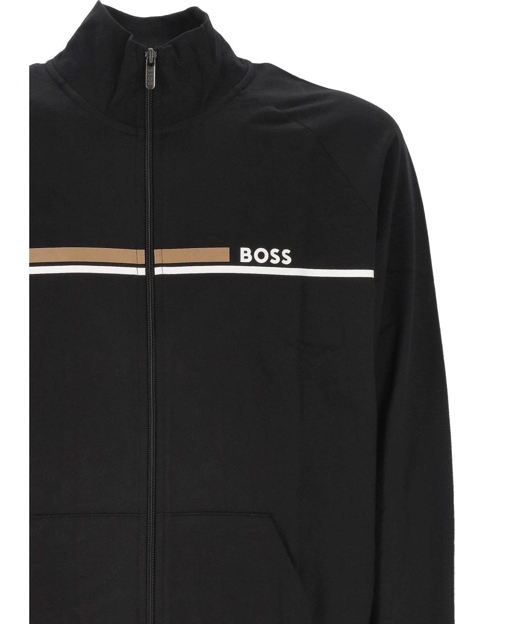 HUGO BOSS Черная хлопковая спортивная куртка, фото 2