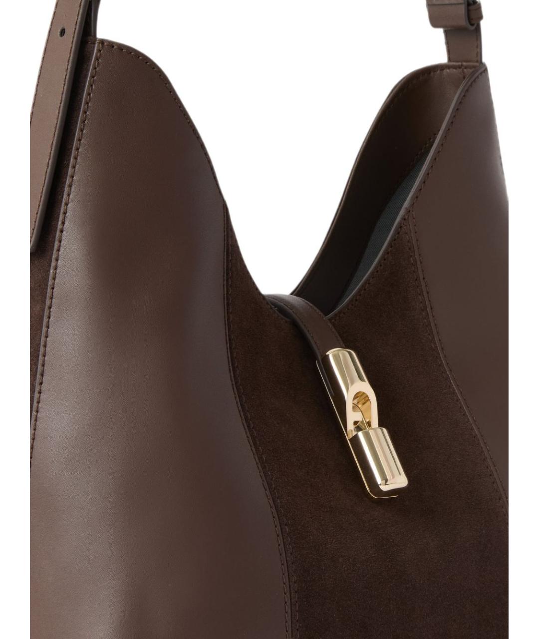 FURLA Коричневая кожаная сумка тоут, фото 3