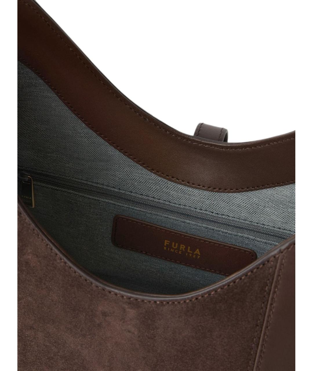 FURLA Коричневая кожаная сумка тоут, фото 4