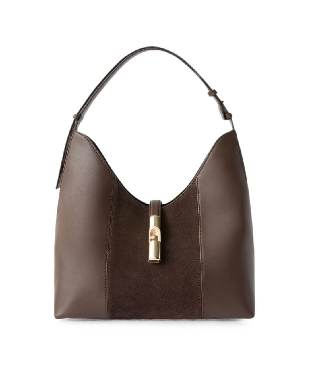 FURLA Коричневая кожаная сумка тоут, фото 1