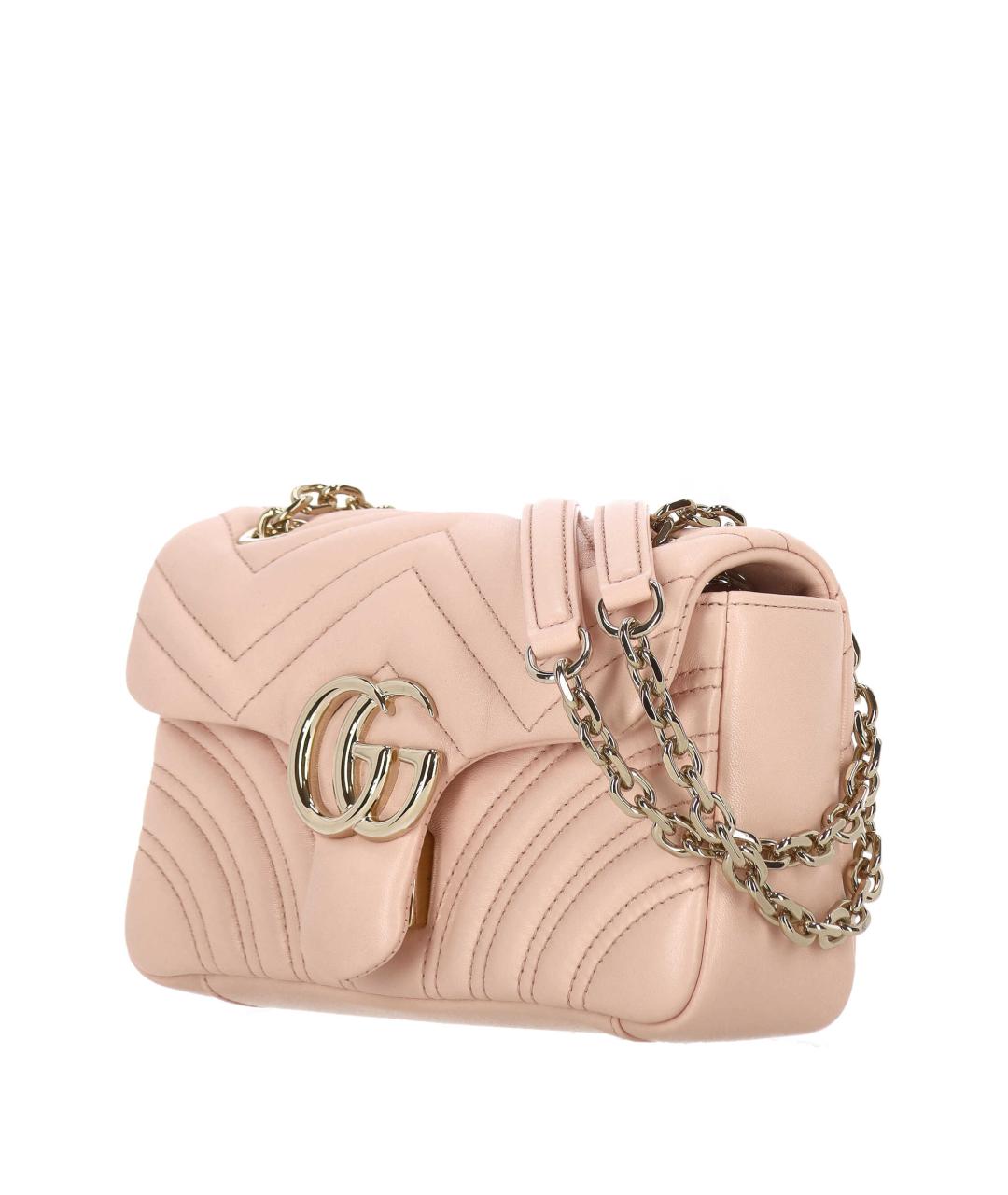 GUCCI Розовая кожаная сумка через плечо, фото 2