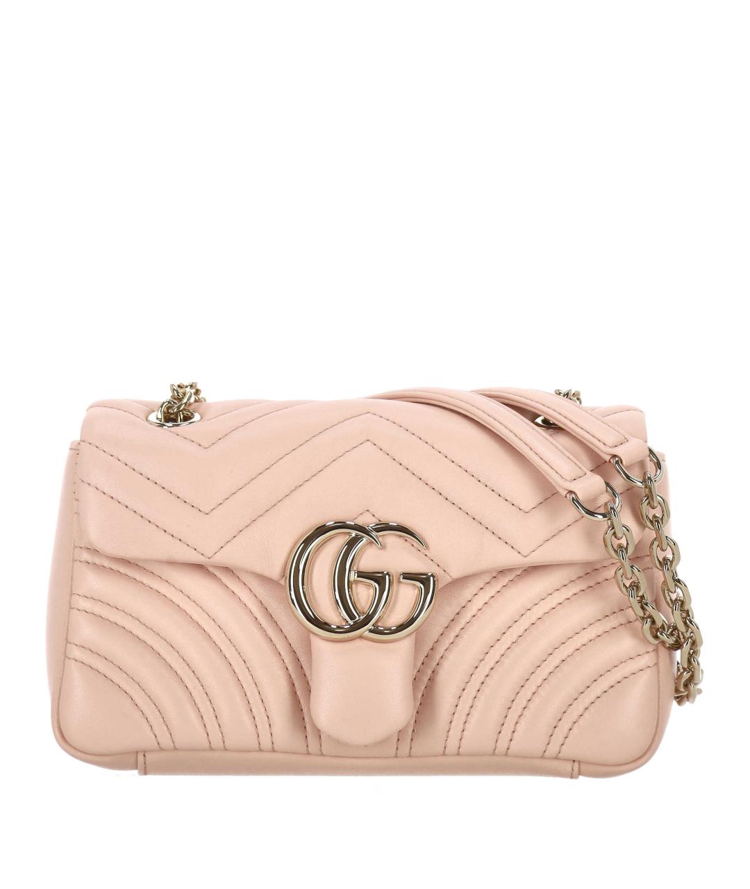 GUCCI Розовая кожаная сумка через плечо, фото 1