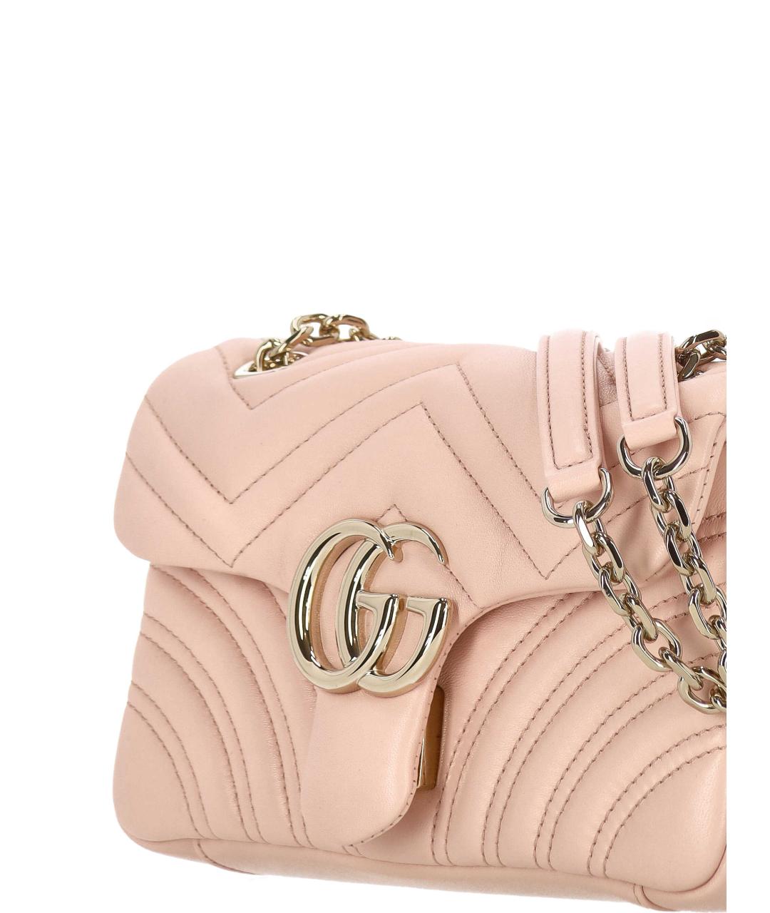 GUCCI Розовая кожаная сумка через плечо, фото 4
