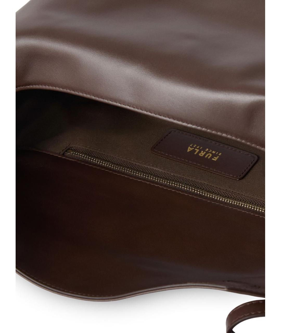 FURLA Коричневая кожаная сумка тоут, фото 4