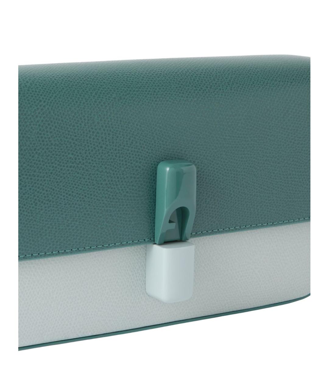 FURLA Бирюзовая кожаная сумка через плечо, фото 3