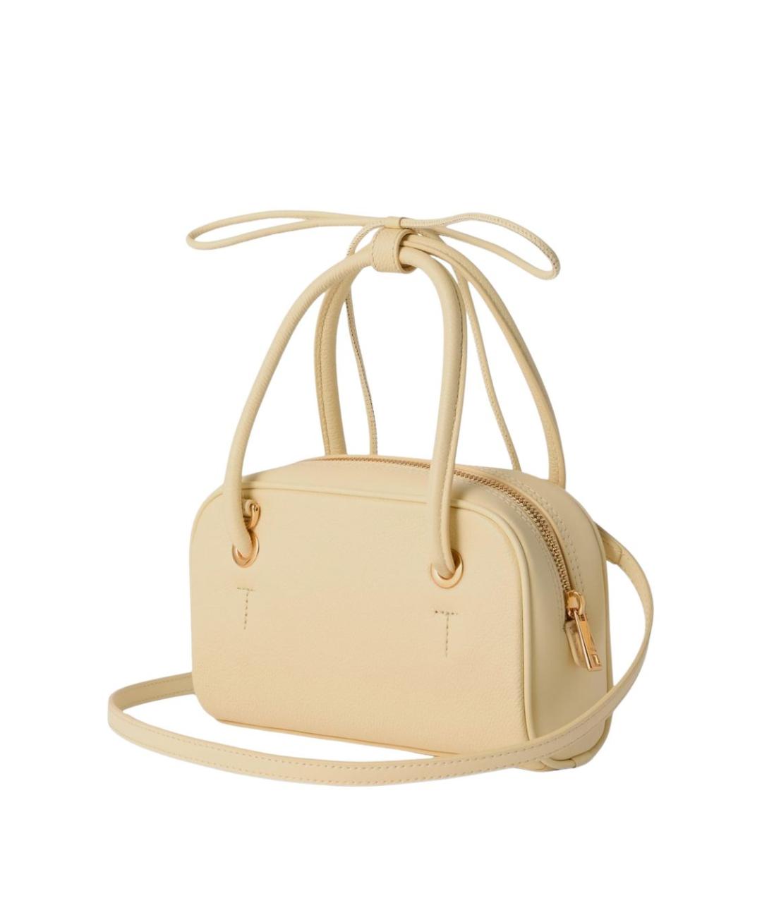 FURLA Желтая кожаная сумка через плечо, фото 2