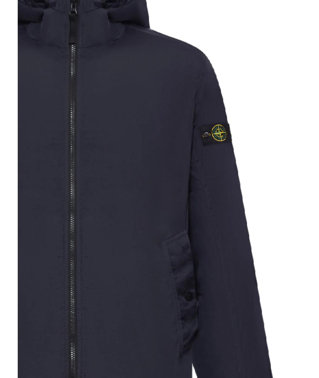 STONE ISLAND Темно-синяя нейлоновая куртка, фото 3