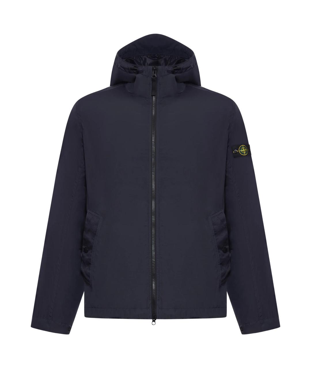 STONE ISLAND Темно-синяя нейлоновая куртка, фото 1