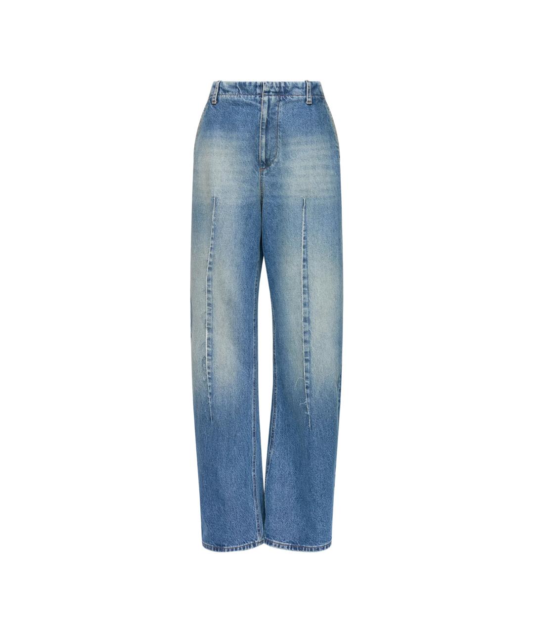MM6 MAISON MARGIELA Голубые хлопковые прямые джинсы, фото 1