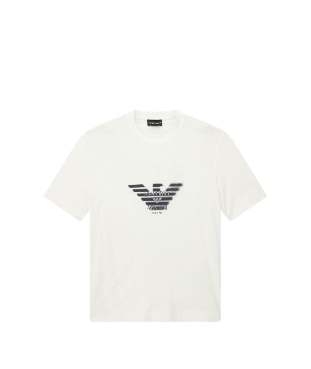 EMPORIO ARMANI Белая хлопковая футболка, фото 1