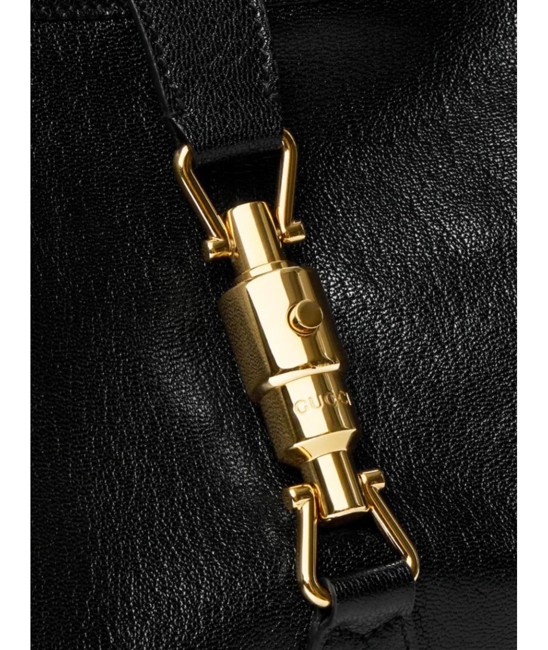 GUCCI Черная кожаная сумка через плечо, фото 6