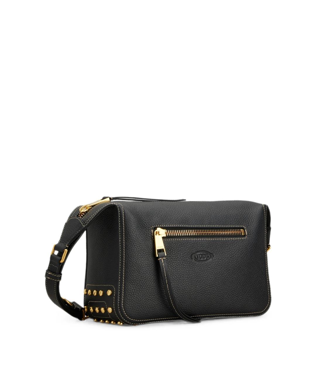 TOD'S Черная кожаная сумка через плечо, фото 2